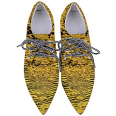 Yellow Waves Flow Series 2 Pointed Oxford Shoes by DimitriosArt