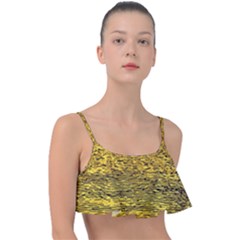 Yellow Waves Flow Series 2 Frill Bikini Top by DimitriosArt