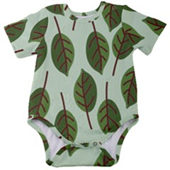 Green Leaves Baby Short Sleeve Onesie Bodysuit