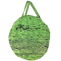 Green Waves Flow Series 2 Giant Round Zipper Tote by DimitriosArt