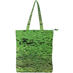 Green Waves Flow Series 2 Double Zip Up Tote Bag by DimitriosArt