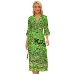 Green Waves Flow Series 2 Midsummer Wrap Dress by DimitriosArt