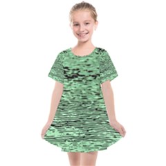 Blue Waves Flow Series 4 Kids  Smock Dress by DimitriosArt