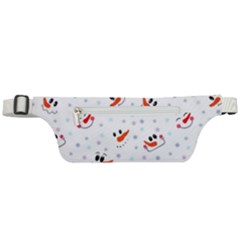 Cute Faces Of Snowmen Active Waist Bag by SychEva