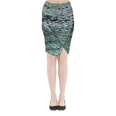 Blue Waves Flow Series 5 Midi Wrap Pencil Skirt by DimitriosArt