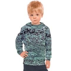 Blue Waves Flow Series 5 Kids  Hooded Pullover by DimitriosArt