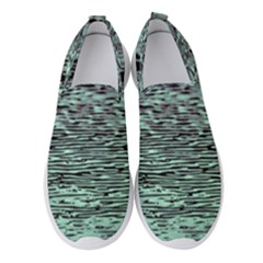 Blue Waves Flow Series 5 Women s Slip On Sneakers by DimitriosArt