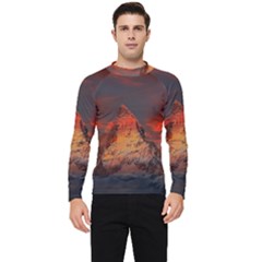 Switzerland-zermatt-mountains-snow Men s Long Sleeve Rash Guard by Pakrebo