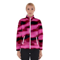 Pink  Waves Flow Series 3 Women s Bomber Jacket by DimitriosArt