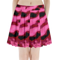 Pink  Waves Flow Series 3 Pleated Mini Skirt by DimitriosArt