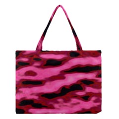 Pink  Waves Flow Series 3 Medium Tote Bag by DimitriosArt