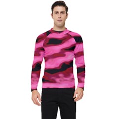 Pink  Waves Flow Series 3 Men s Long Sleeve Rash Guard by DimitriosArt