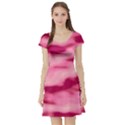 Pink  Waves Flow Series 4 Short Sleeve Skater Dress View1