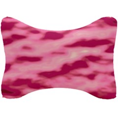 Pink  Waves Flow Series 4 Seat Head Rest Cushion by DimitriosArt