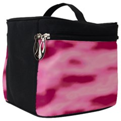 Pink  Waves Flow Series 4 Make Up Travel Bag (big) by DimitriosArt