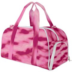 Pink  Waves Flow Series 4 Burner Gym Duffel Bag by DimitriosArt