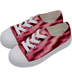 Pink  Waves Flow Series 5 Kids  Low Top Canvas Sneakers by DimitriosArt