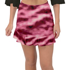 Pink  Waves Flow Series 5 Fishtail Mini Chiffon Skirt by DimitriosArt