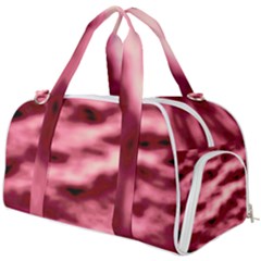 Pink  Waves Flow Series 5 Burner Gym Duffel Bag by DimitriosArt