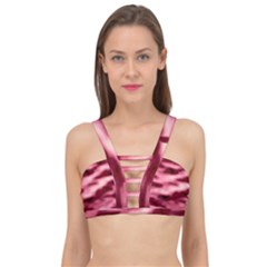 Pink  Waves Flow Series 5 Cage Up Bikini Top