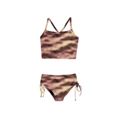 Gold Waves Flow Series 2 Girls  Tankini Swimsuit by DimitriosArt
