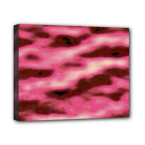 Pink  Waves Flow Series 6 Canvas 10  X 8  (stretched) by DimitriosArt