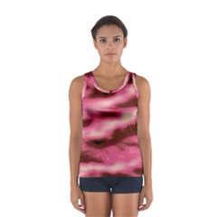 Pink  Waves Flow Series 6 Sport Tank Top 