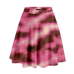 Pink  Waves Flow Series 6 High Waist Skirt by DimitriosArt