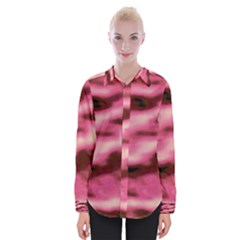 Pink  Waves Flow Series 6 Womens Long Sleeve Shirt