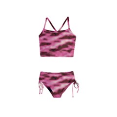 Pink  Waves Flow Series 6 Girls  Tankini Swimsuit