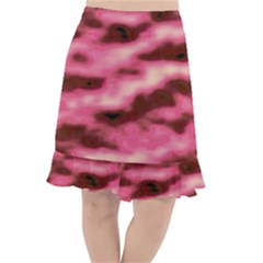 Pink  Waves Flow Series 6 Fishtail Chiffon Skirt