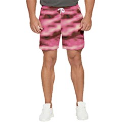 Pink  Waves Flow Series 6 Men s Runner Shorts by DimitriosArt