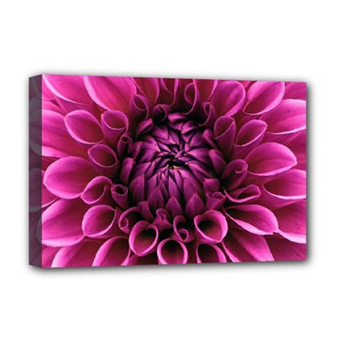 Dahlia-flower-purple-dahlia-petals Deluxe Canvas 18  X 12  (stretched) by Sapixe