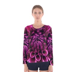 Dahlia-flower-purple-dahlia-petals Women s Long Sleeve Tee