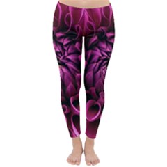 Dahlia-flower-purple-dahlia-petals Classic Winter Leggings by Sapixe