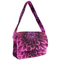 Dahlia-flower-purple-dahlia-petals Courier Bag by Sapixe