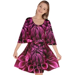 Dahlia-flower-purple-dahlia-petals Velour Kimono Dress