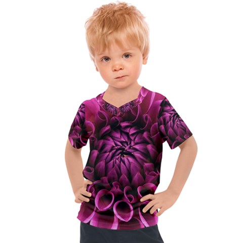 Dahlia-flower-purple-dahlia-petals Kids  Sports Tee by Sapixe