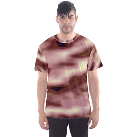 Pink  Waves Flow Series 7 Men s Sport Mesh Tee by DimitriosArt