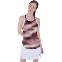 Pink  Waves Flow Series 7 Racer Back Mesh Tank Top by DimitriosArt