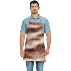 Pink  Waves Flow Series 7 Kitchen Apron by DimitriosArt