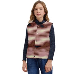 Pink  Waves Flow Series 7 Kid s Short Button Up Puffer Vest	