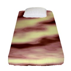 Pink  Waves Flow Series 8 Fitted Sheet (single Size) by DimitriosArt