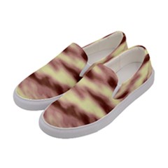 Pink  Waves Flow Series 8 Women s Canvas Slip Ons by DimitriosArt