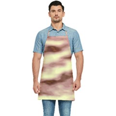 Pink  Waves Flow Series 8 Kitchen Apron by DimitriosArt