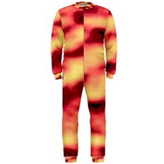 Red Waves Flow Series 3 Onepiece Jumpsuit (men) by DimitriosArt