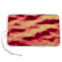 Red Waves Flow Series 3 Pen Storage Case (m) by DimitriosArt