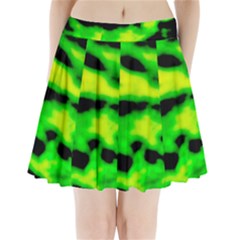 Green Waves Flow Series 3 Pleated Mini Skirt by DimitriosArt