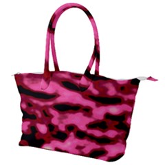 Pink  Waves Flow Series 9 Canvas Shoulder Bag by DimitriosArt