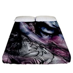 Watercolor Girl Fitted Sheet (california King Size) by MRNStudios